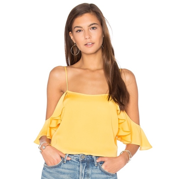L'Academie Tops - L'Academie The Shoulder Cami Top Marigold